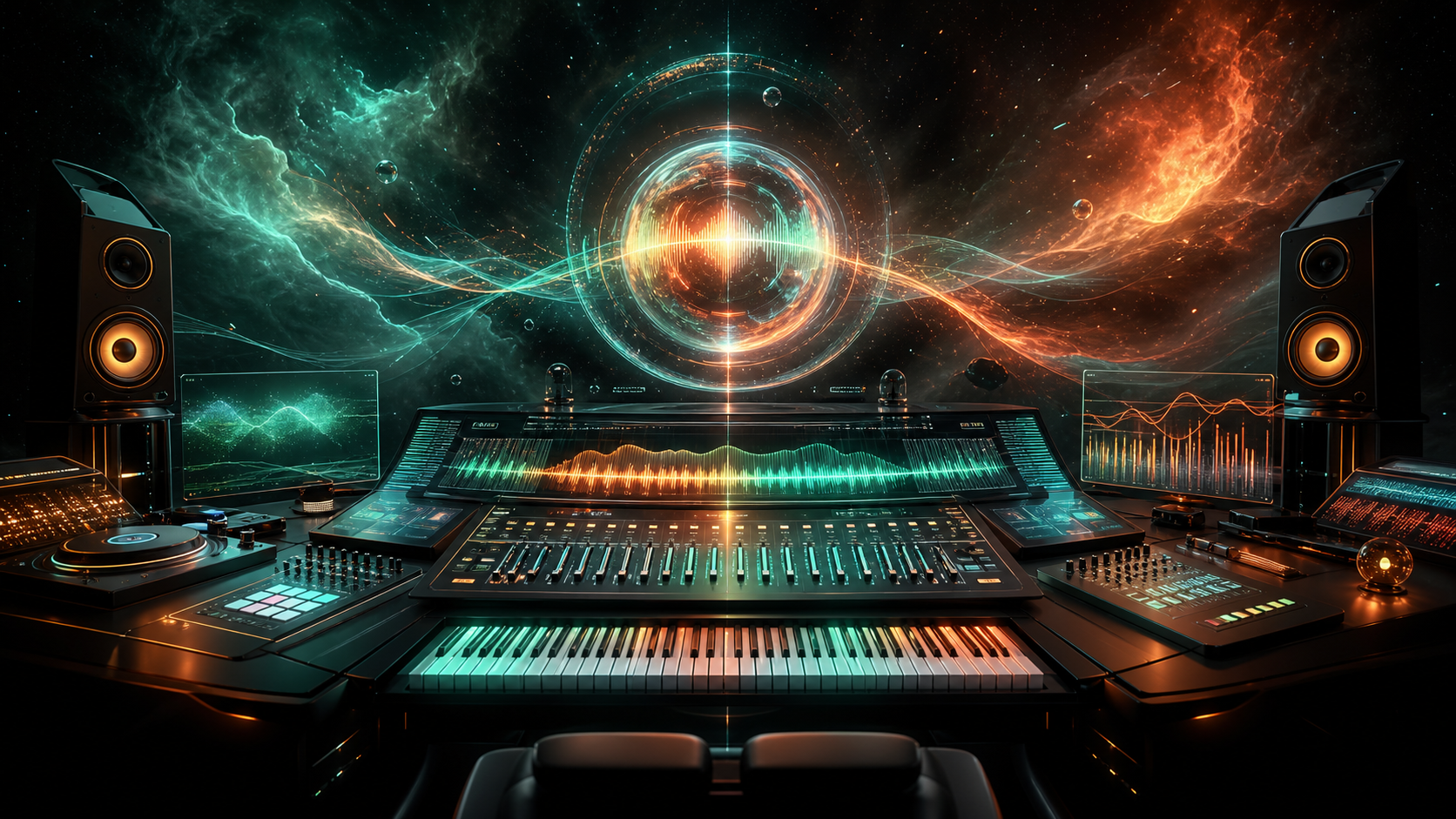 TJ AI Music studio visual